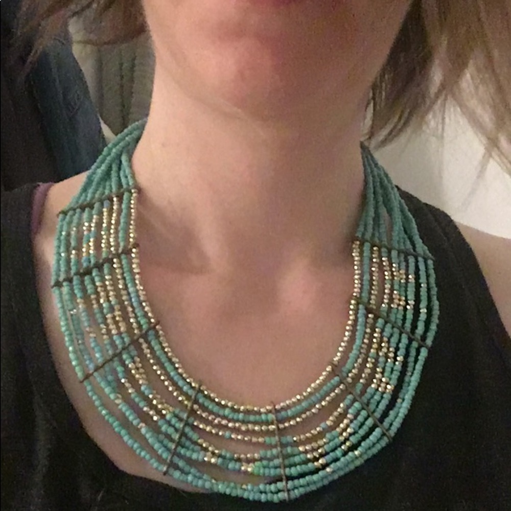 Turquoise collar necklace